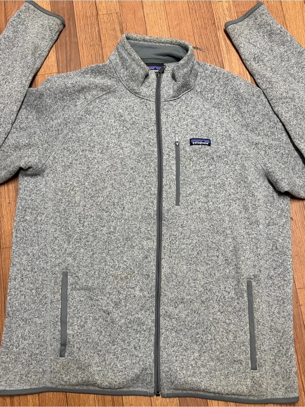 Patagonia Gray Heather Full-Zip Fleece Jacket
